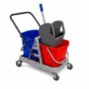 2 Bucket Cleaning Trolley for Petrol Pumps and Fuel Stations