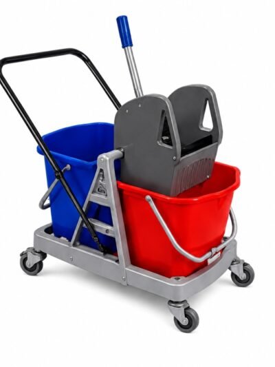 2 Bucket Cleaning Trolley for Petrol Pumps and Fuel Stations