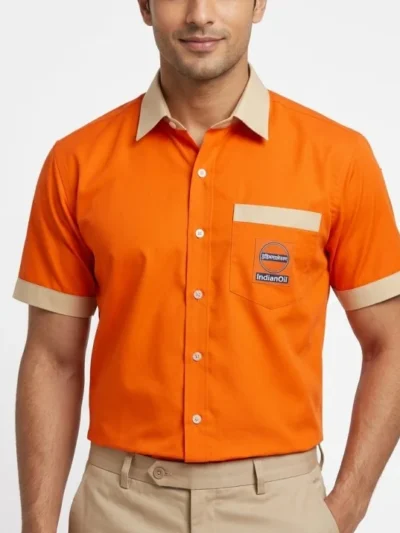 IOCL Petrol Pump Staff Uniform Shirt for Men