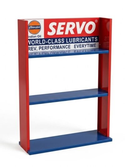 Oil display racks for petrol pumps