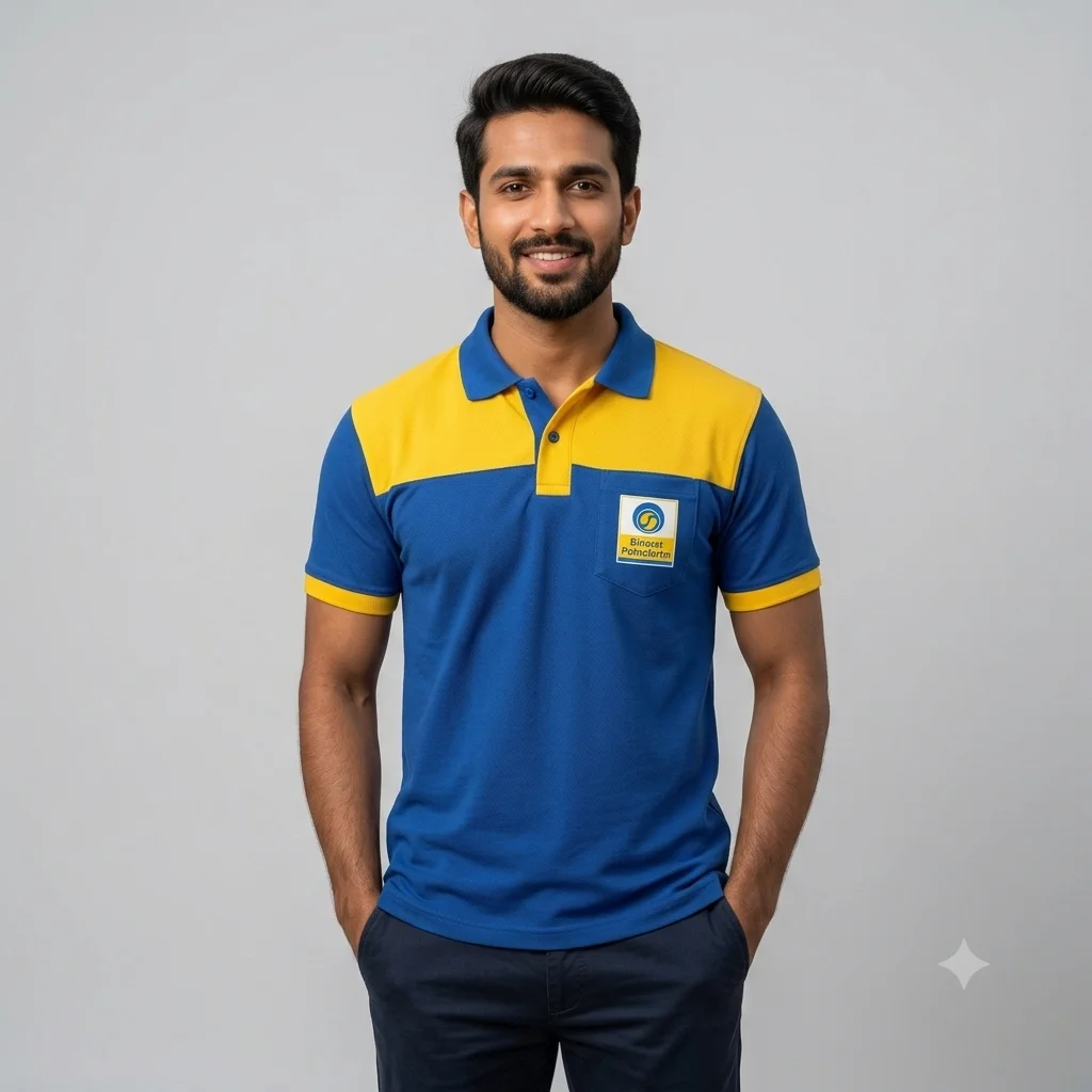 Bharat Petroleum Style Petrol Pump Staff T-Shirt