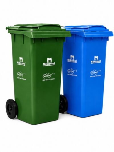120 Litre Plastic Dustbin with Wheels for Petrol Pumps